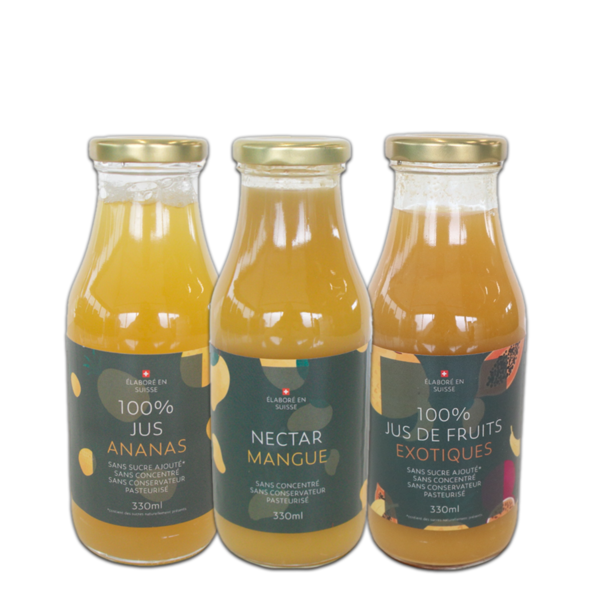 lot bouteilles jus mangue