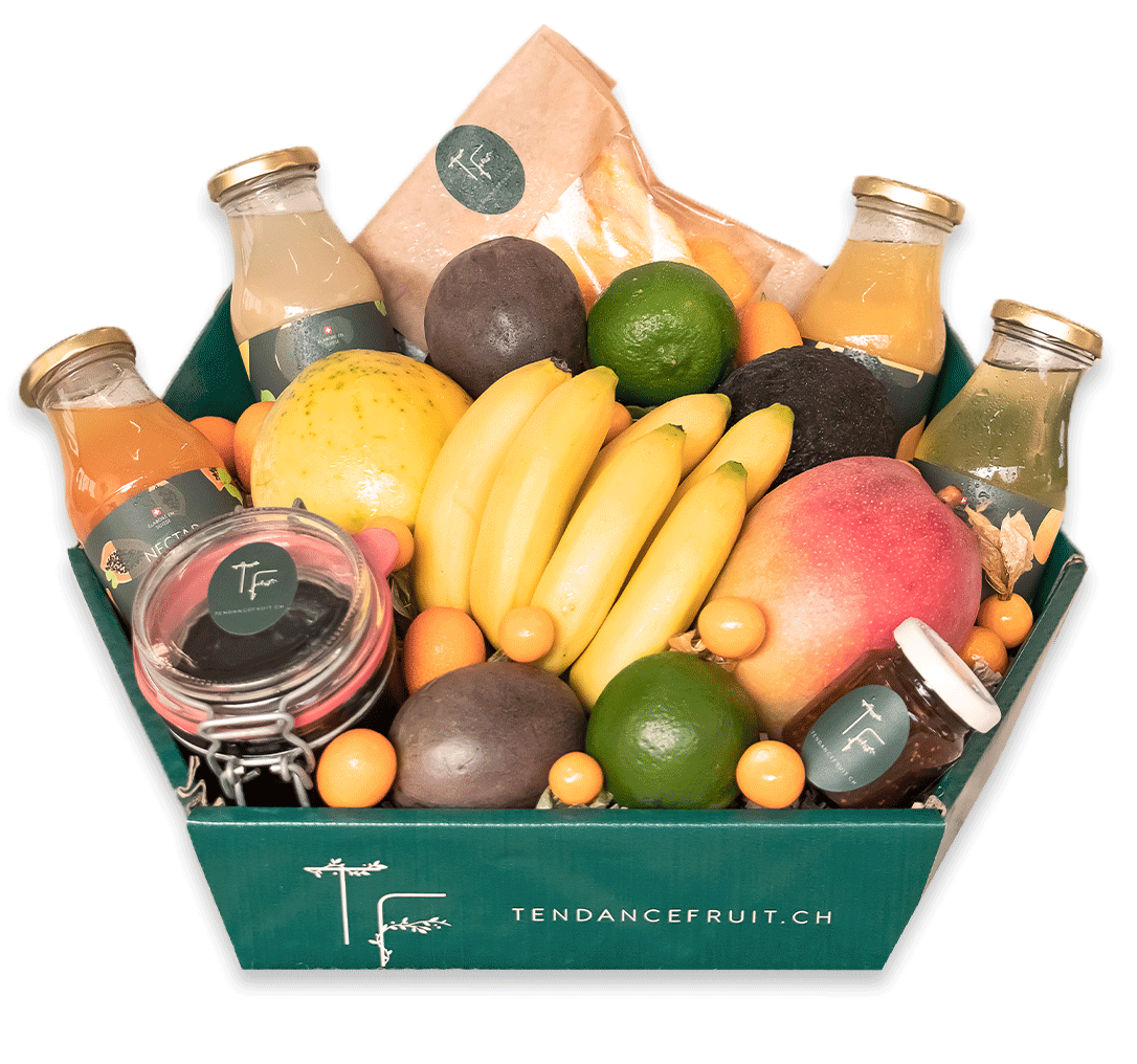 Panier-Gourmet-Exotique-Face-TF-2022 Panier de fruits gourmet exotiques vu de face